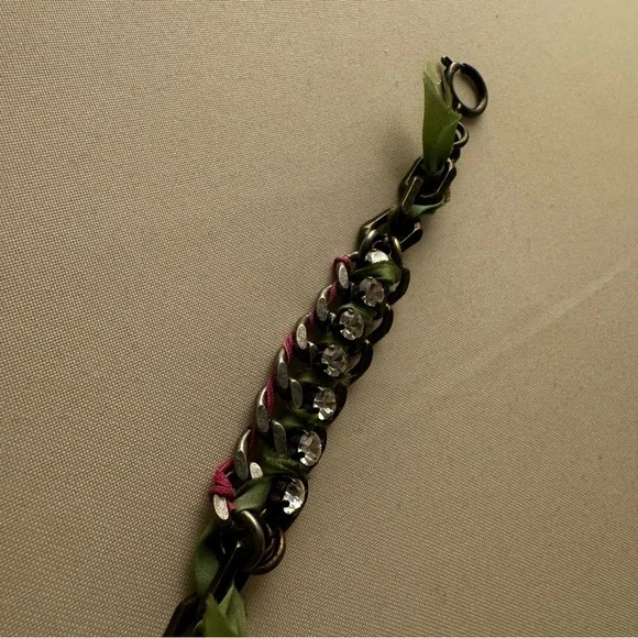 Juicy Couture brass and silver chain bracelet with oversized rhinestone detail - Picture 5 of 6